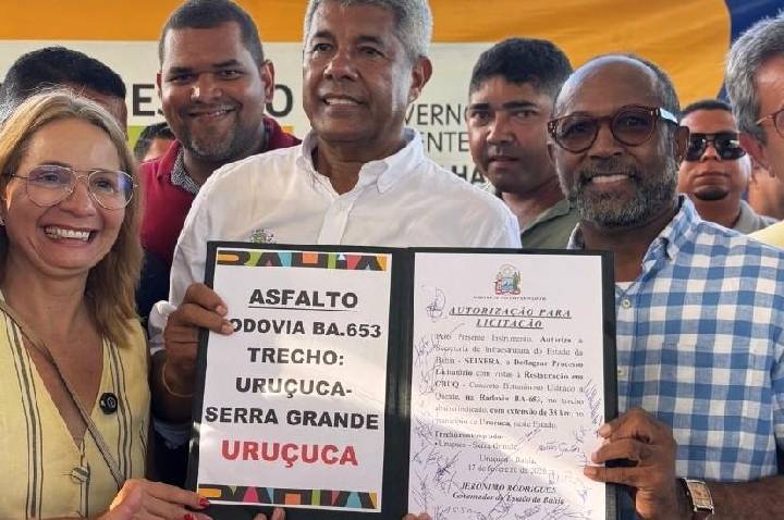 Bebeto Galvão fortalece parceria com Estado e celebra pavimentação entre Uruçuca e Serra Grande: ‘conquista coletiva’