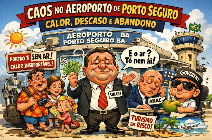 CAOS NO AEROPORTO DE PORTO SEGURO: CALOR, DESCASO E O RISCO AO TURISMO DA BAHIA