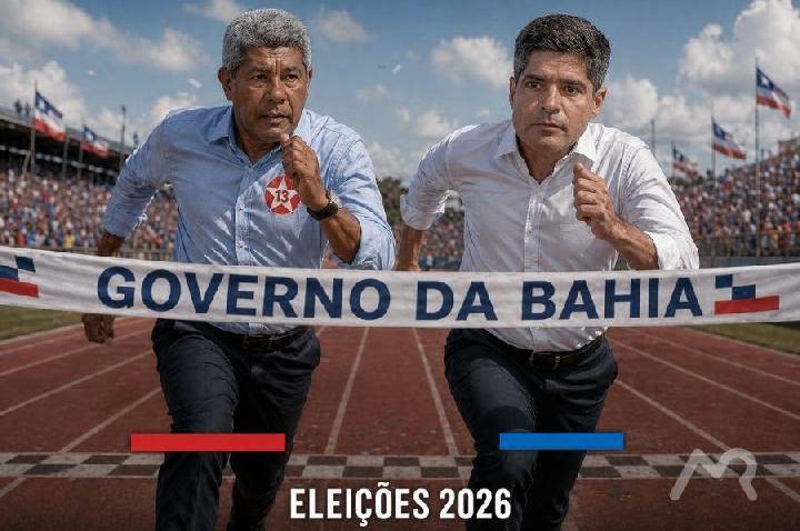 Disputa acirrada: Pesquisa Quaest mostra cenário aberto entre ACM Neto e Jerônimo pelo Palácio de Ondina.