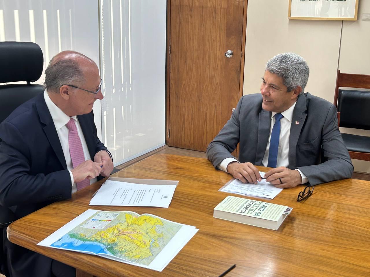 Jerônimo Rodrigues se encontra com o vice-presidente e ministro Geraldo Alckmin para tratar sobre investimentos na Bahia