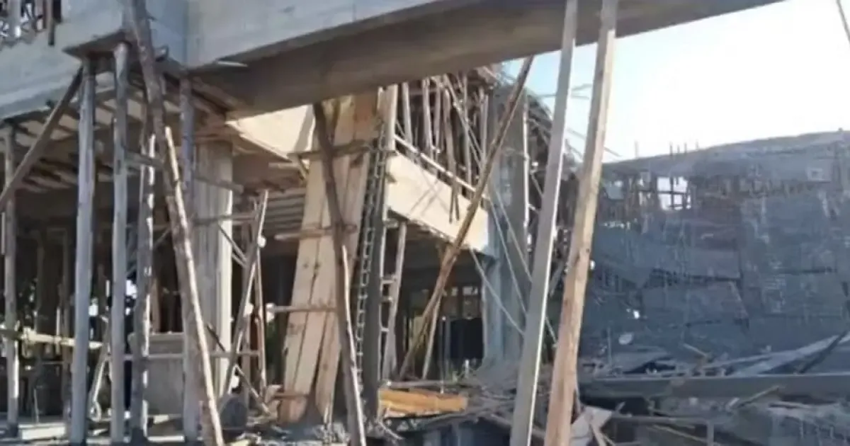 Prédio em construção em condomínio de luxo desaba e fere dez operários no sul da Bahia