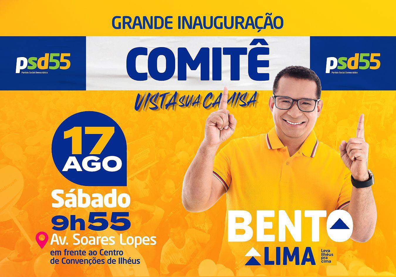 Comitê de campanha de Bento Lima será inaugurado neste sábado (17)