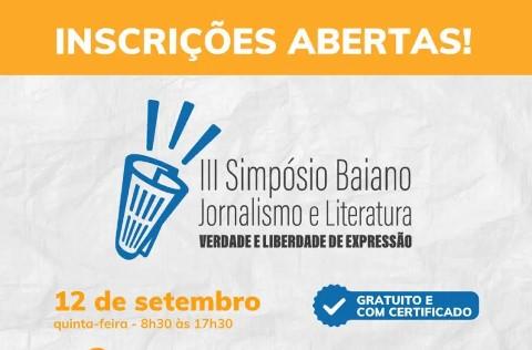 III Simpósio Baiano de Jornalismo e Literatura segue com inscrições abertas