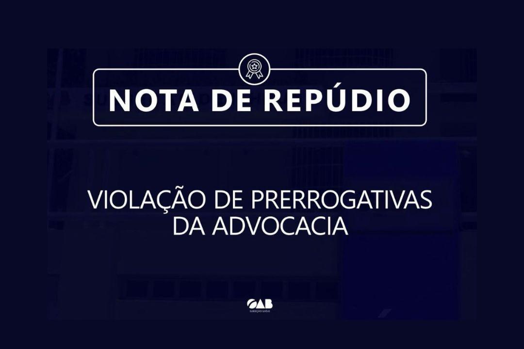 NOTA DE REPÚDIO