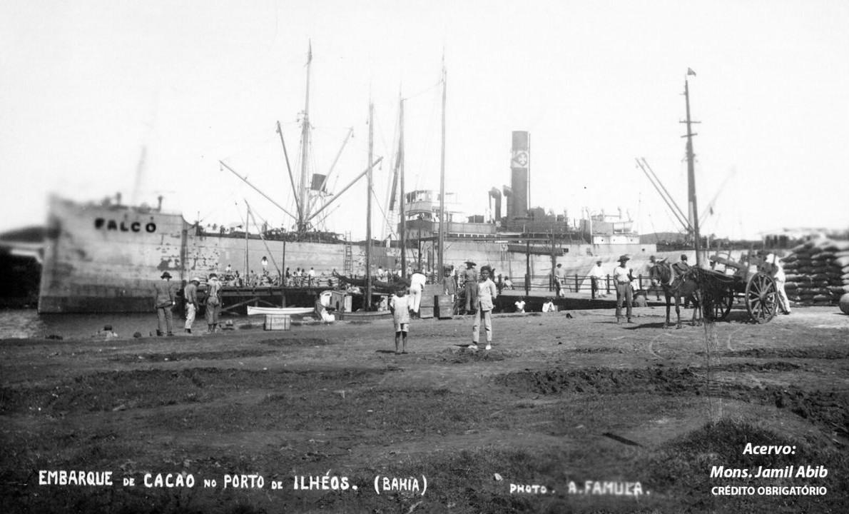 FOTOGRAFIA HISTÓRICA DO PORTO DE ILHÉUS COMPLETA 100 ANOS