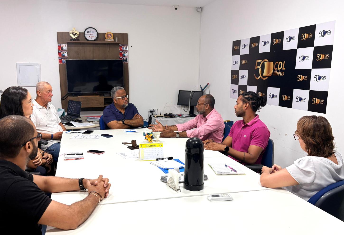 Em reunião com a CDL de Ilhéus, Bebeto Galvão discute demandas do comércio local