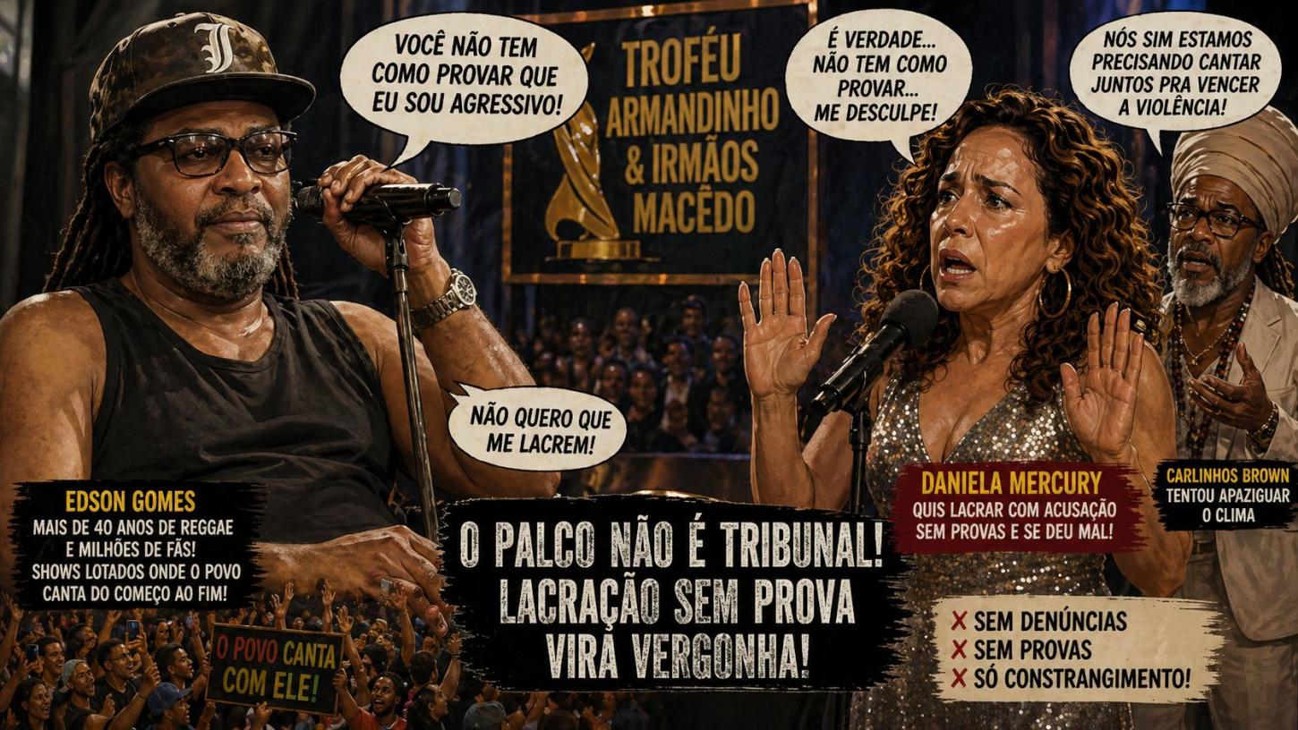 O OPORTUNISMO DESELEGANTE DE DANIELA MERCURY E A MAJESTADE INABALÁVEL DE EDSON GOMES