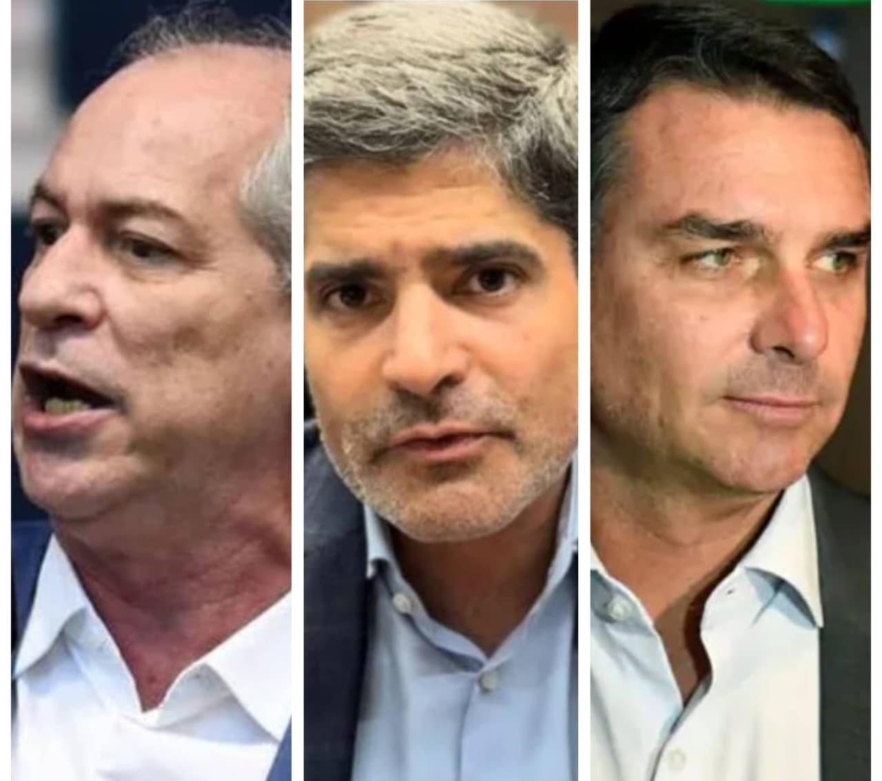 CIRO GOMES, ACM NETO E FLÁVIO BOLSONARO