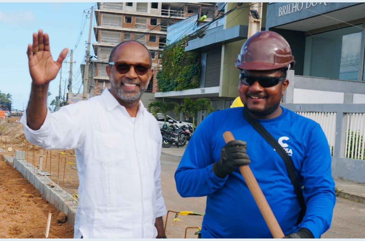 Bebeto acompanha andamento das obras da BA-001 e situação dos cabaneiros de Ilhéus
