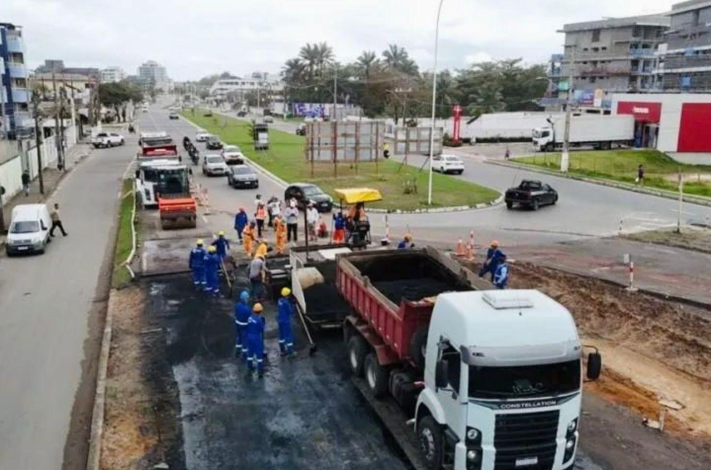 Obras da BA-01 - Zona Sul de Ilhéus